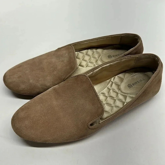 Birdies The Starling Slip On Flats Comfortable Latte Tan Suede Leather Size 9 - Picture 5 of 11